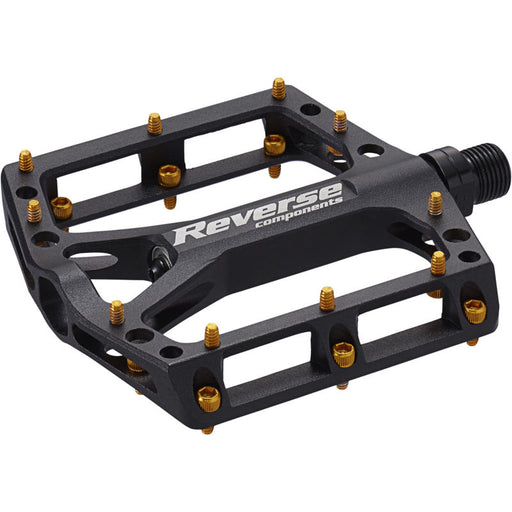Reverse Black One Pedals, Black/Gold