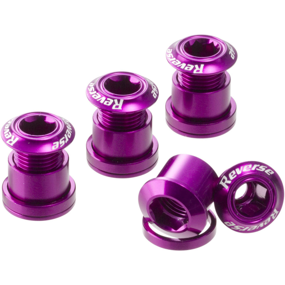 Reverse Chainring Bolt Set, 4pc - Purple