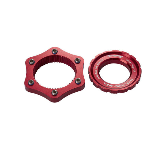 Reverse Rotor Adapter, Centerlock to 6-Bolt, Red