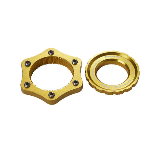 Reverse Rotor Adapter, Centerlock to 6-Bolt, Gold