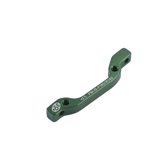 Reverse Disc Brake Adapter, IS-PM 160 Front/140 Rear, Green