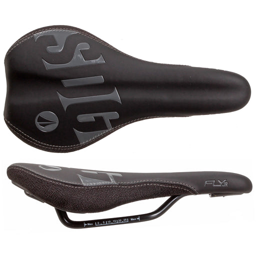 SDG Fly Jr Junior saddle, Steel rails - Black w/ Black