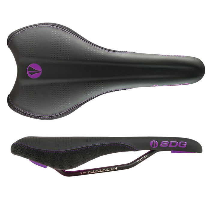 SDG Radar Mtn Saddle, Ti-Alloy Rails - Purple/Black