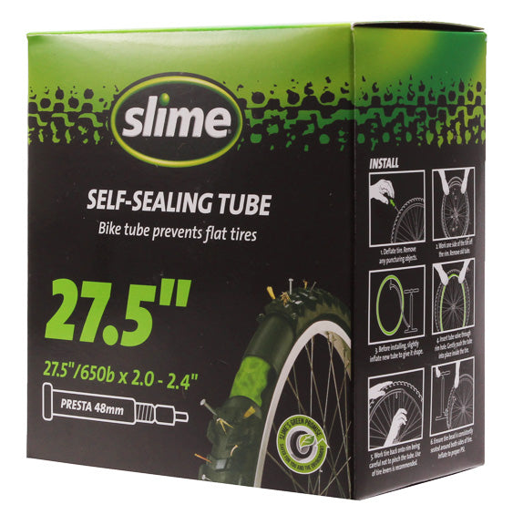 Slime Self sealing tube, 27.5 x 2.0-2.4" - Presta Valve