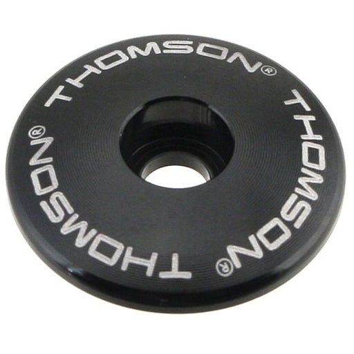 Thomson Aluminum stem top cap, 1-1/8" - black