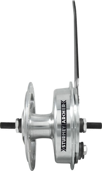 Sturmey Archer XL-FD 90mm drum brake front hub, 36h silver
