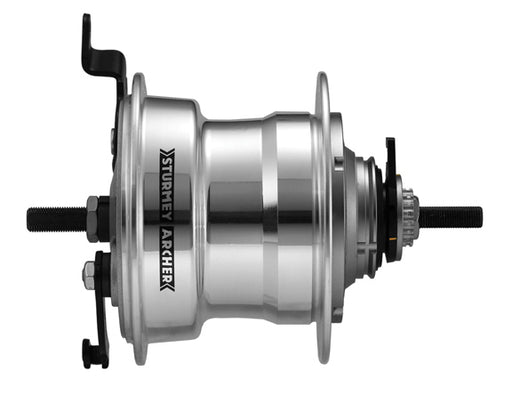 Sturmey Archer RXL-RD5 5-sp hub with 90mm drum brake 36 hole Silver