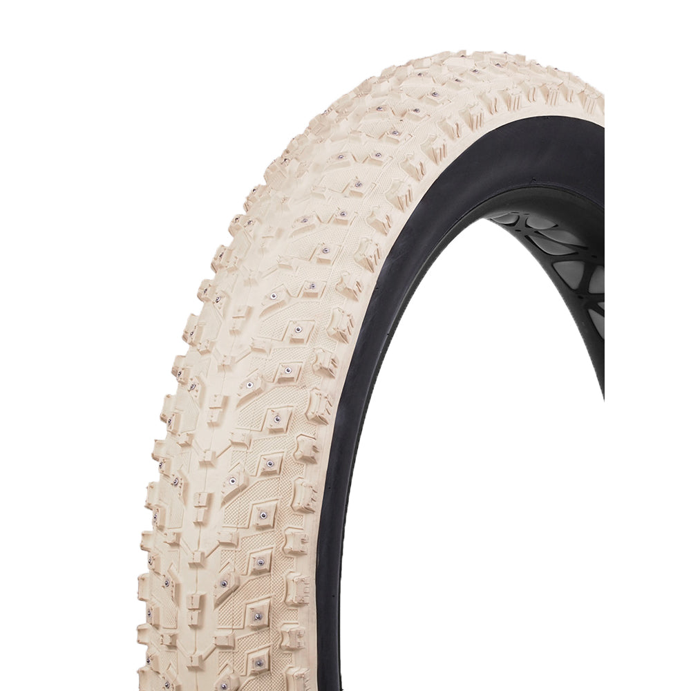 Vee Tire Co Snow Avalanche K tire, 26x4.0" studded cream/blk