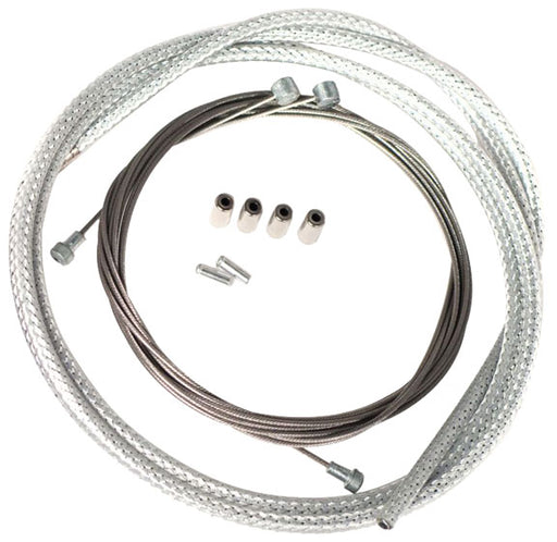 Velo Orange Metallic Braid Derailleur Cable Kit - Silver