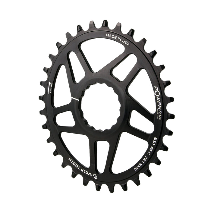 Wolf Tooth Components Elliptical Cinch Boost Chainring (HG+), 32T - Black