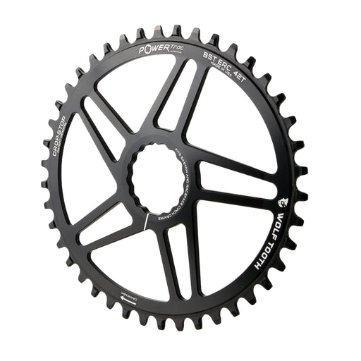 Wolf Tooth Components Powertrac Elliptical Drop-Stop Chainring: 42T Easton