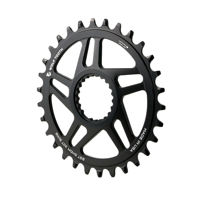 Wolf Tooth Components Shimano DM Boost Chainring (HG+), 30T - Blk