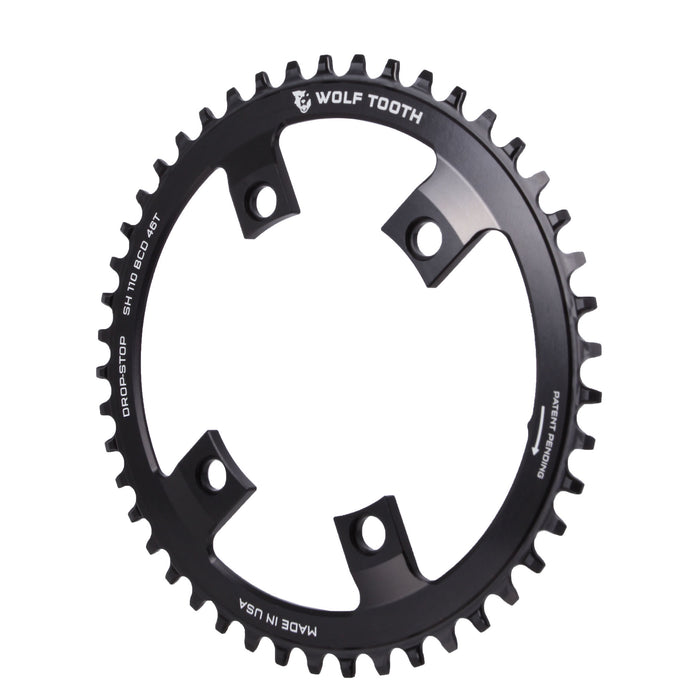 Wolf Tooth Components Drop-Stop Chainring: 46T x 110 Shimano Asymmetric