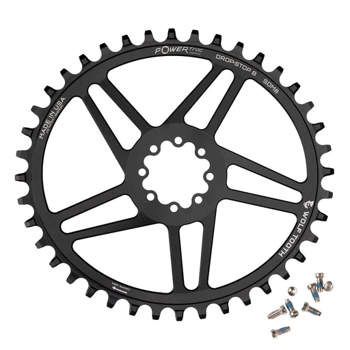 Wolf Tooth Components Ellipticall 8-Bolt Chainring (Flat Top), 38T - Black