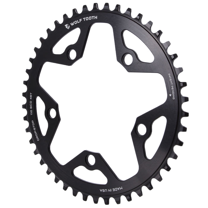 Wolf Tooth Components CX/Gravel chainring, 110BCD 46T - black