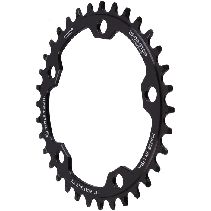 Wolf Tooth Components 5x110BCD CX/Road (Flat Top) Chainring, 34T - Blk