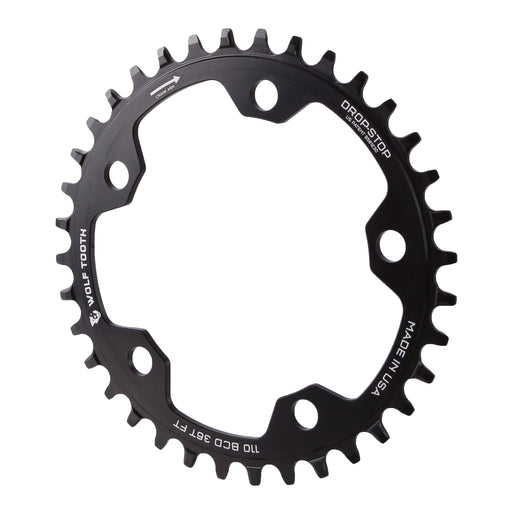 Wolf Tooth Components 5x110BCD CX/Road (Flat Top) Chainring, 36T - Blk