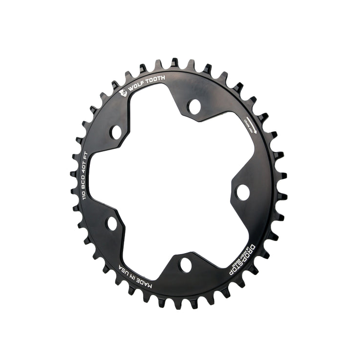 Wolf Tooth Components 5x110BCD CX/Road (Flat Top) Chainring, 40T - Blk