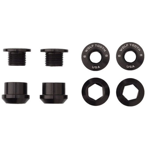 Wolf Tooth Components Set of 4 Chainring Bolts for 1x use Dual Hex Fittings