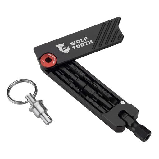 Wolf Tooth Components 6-Bit Hex Wrench Multi-Tool w/ Key Ring - Red
