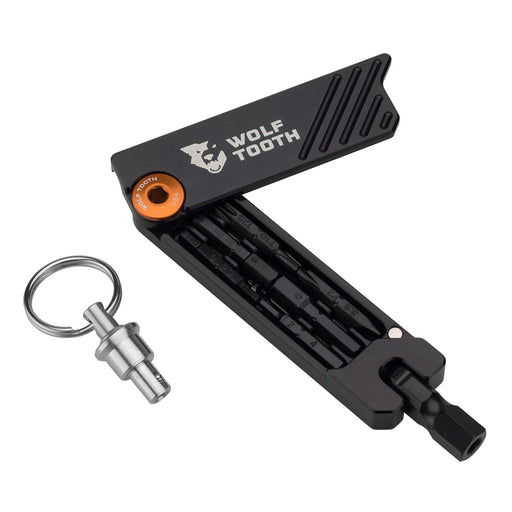 Wolf Tooth Components 6-Bit Hex Wrench Multi-Tool w/ Key Ring - Orange