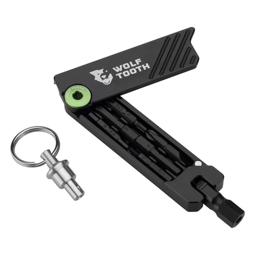 Wolf Tooth Components 6-Bit Hex Wrench Multi-Tool w/ Key Ring - Green