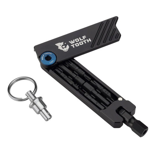 Wolf Tooth Components 6-Bit Hex Wrench Multi-Tool w/ Key Ring - Blue