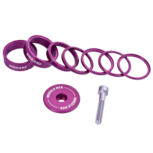 Wheels Mfg StackRight Essential Headset Spacer Kit, 1-1/8" Purple