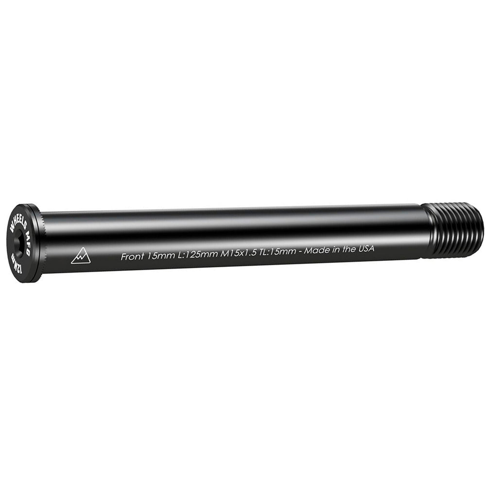 Wheels Mfg Thru-Axle, Front, 15mm, 1.5x125mm - Blk